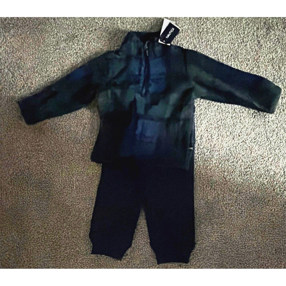 Nautica Unisex Baby & Toddler Black Fleece Full Zip 18 months NWT A6